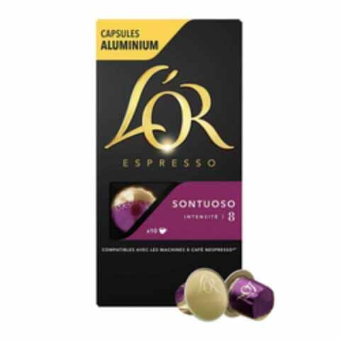 L&#39;or Espresso Sontuoso Intensity 8 Coffee 10 Capsules